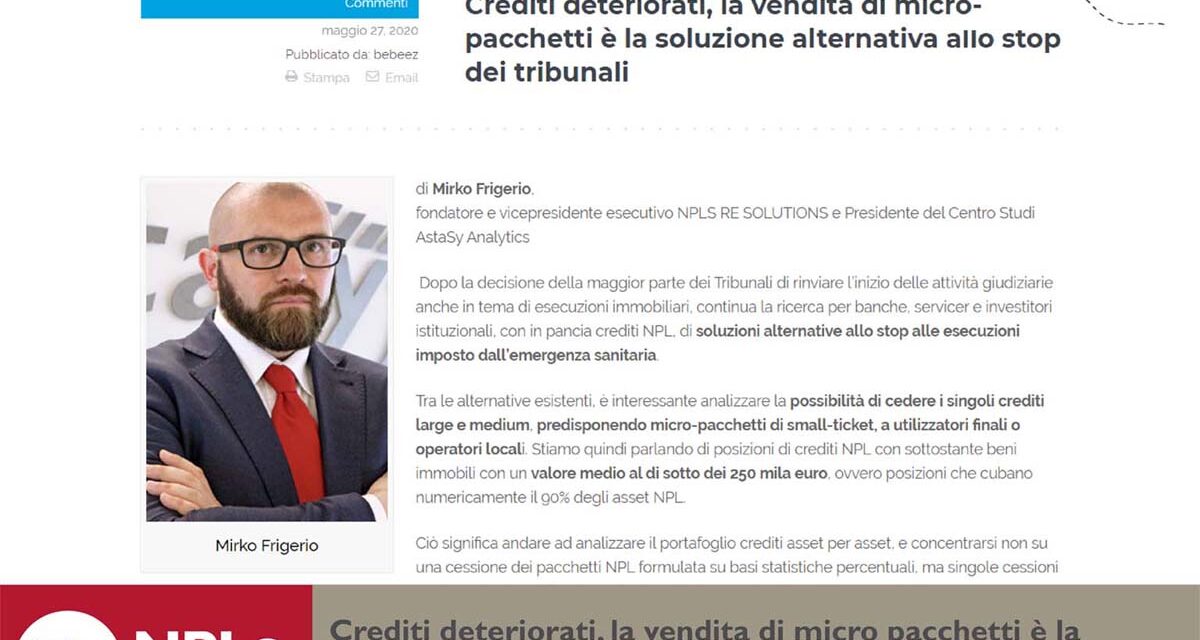 NPL: vendita di micropacchetti